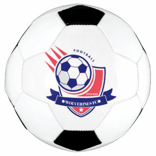 Logo "Blue and Red Modern Football Club" Fußball
