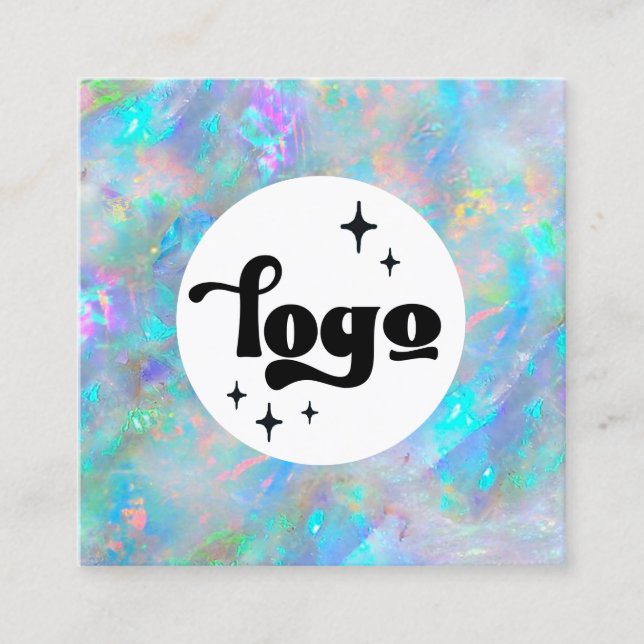 Logo Blue Opal Square Visitenkarte (Vorderseite)