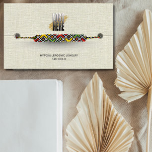 Logo Bracelet Afficher carte de visite Linge Beige