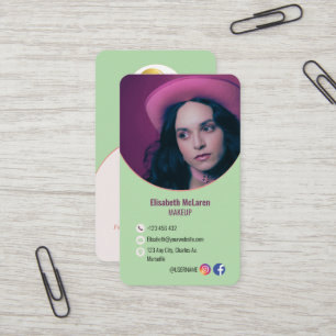 Logo-Branding Moderne Makeup Artist Business Cards Visitenkarte