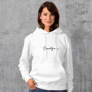 Logo Brooklyn Sweat - shirt à capuche blanc simple
