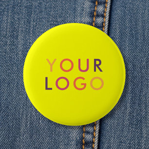 Logo Business Branding Lebhaftes Gelb Button