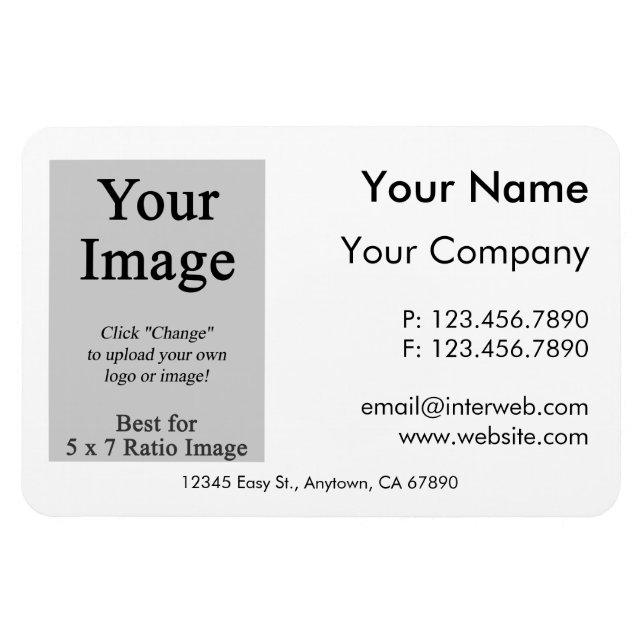 Logo Business Card Style Magazin Magnet (Horizontal)