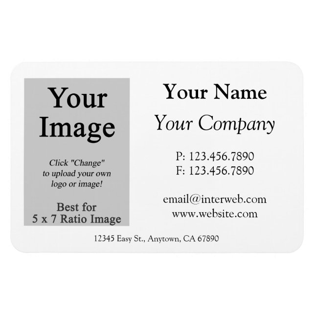 Logo Business Card Style Magazin Magnet (Horizontal)