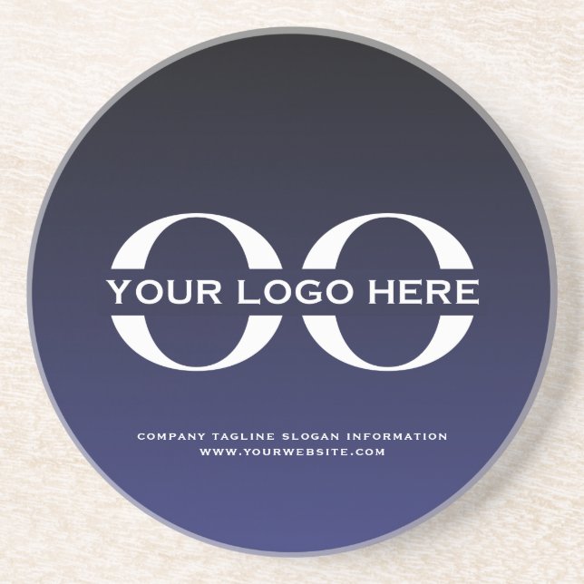 Logo Business Company Navy Blue Getränkeuntersetzer (Vorne)
