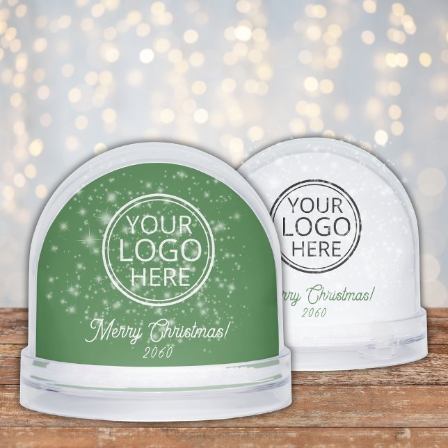Logo Business Corporate Christmas Gift Green Schneekugeln (Von Creator hochgeladen)