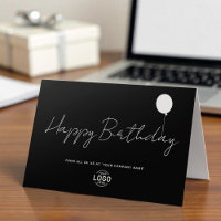 Logo Business Elegante Schwarz-weiße Ballon Geburt