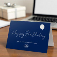 Logo Business Eleganter Blue White Balloon Geburts