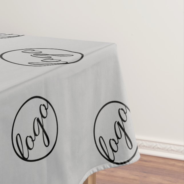 Logo-Business für die Custom Light Gray Show Tischdecke (Beispiel)