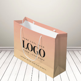 Logo-Business für Peach & Yellow Summer Company Große Geschenktüte