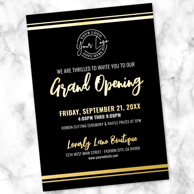 Logo Business Grand Opening Folieneinladung (Logo Business Grand Opening Foil Invitation)
