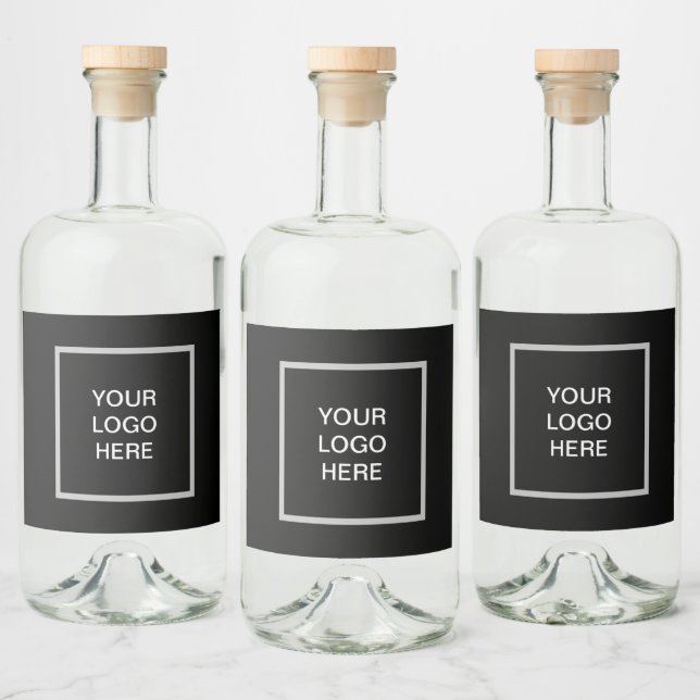 Logo-Business Minimalistisch Alkoholflaschenetikett (Flaschen)