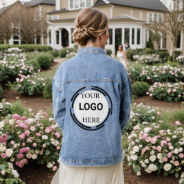 Logo-Business Moderne Minimal-Designs Jeansjacke