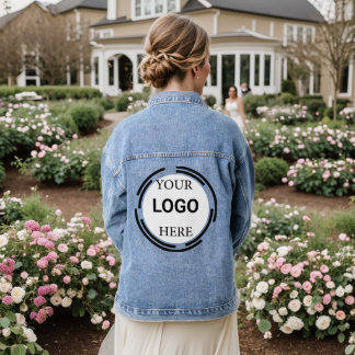 Logo-Business Moderne Minimal-Designs Jeansjacke