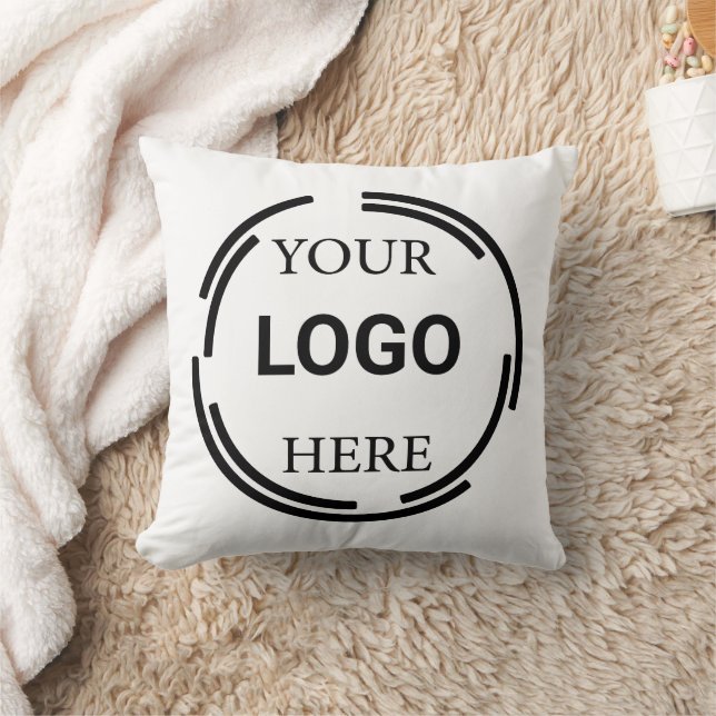 Logo-Business Moderne Minimal-Designs Kissen (Decke)