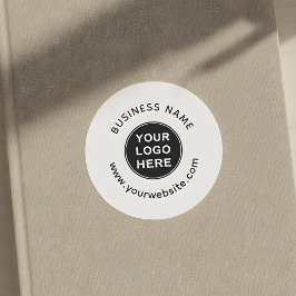 Logo | Business Name | Website | Business Branding Runder Aufkleber