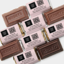 Logo-Business QR-Code Rosa Minimalistisches Untern