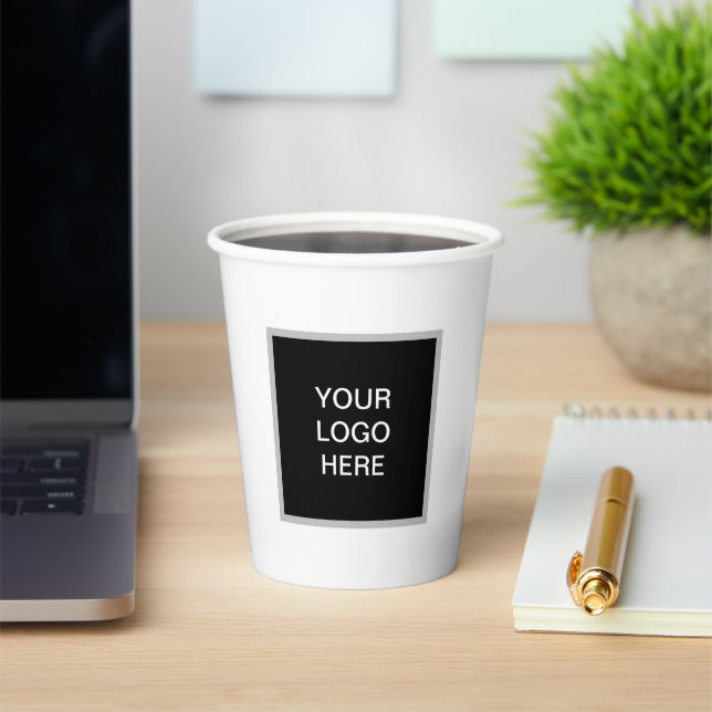 Logo-Business White Corporate Business Pappbecher (InSitu)