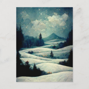 Logo Business Winter Scene Carte postale de Noël