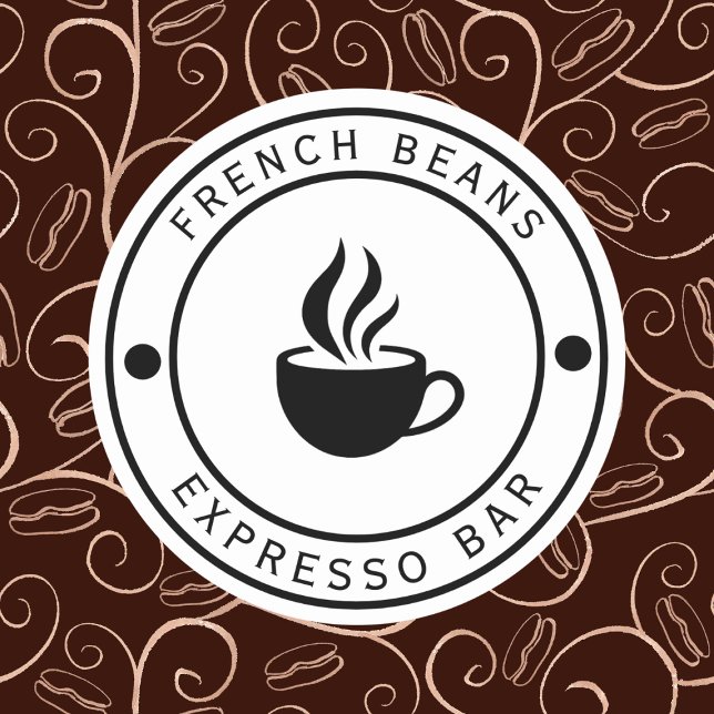 Logo café Sticker de typographie (Créateur téléchargé)