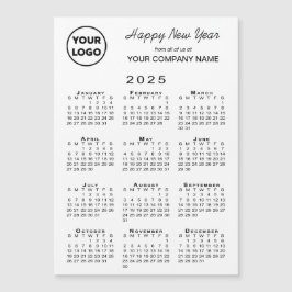 Logo Calendrier 2025 Carte magnétique de vacances 