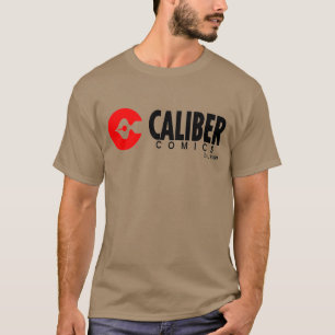 logo Caliber Comics tan t-shirt