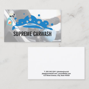 Logo "Car Bubbles"   Reinigung der Arbeitnehmer Visitenkarte