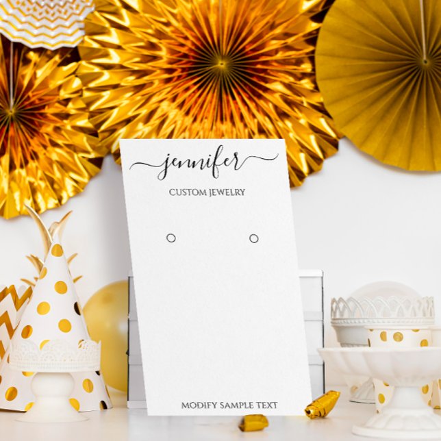 Logo Carte à bijoux artisanale minimalisme blanc (Créateur téléchargé)