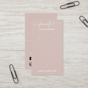 Logo Carte bijouterie artisanale Rose fumé