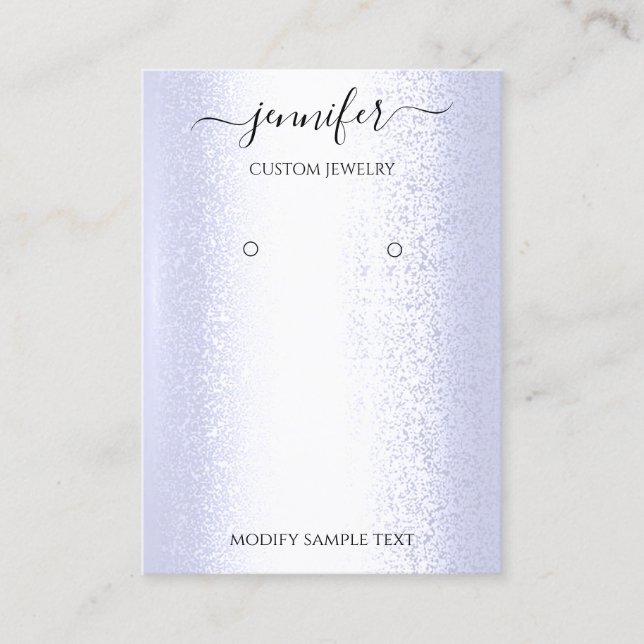 Logo Carte bijoux artisanale Blue Elegant (Devant)