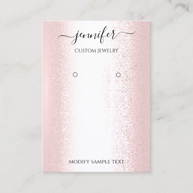 Logo Carte bijoux artisanale rose (Devant)