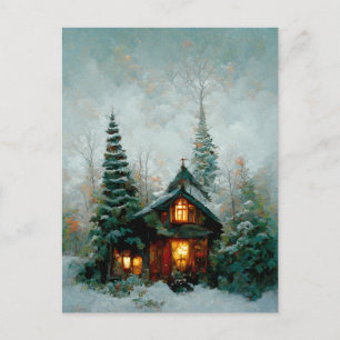 Logo Carte postale Cottage de Noël d'affaires