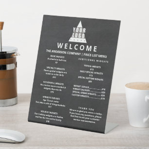 Logo-Chalkboard Promo-Preisliste 2 Spalte Groß Sockelschild