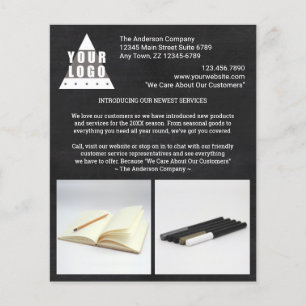 Logo-Chalkboard Stilvoll gestalten Sie Ihr eigenes Flyer