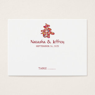 Logo chinois de kanji épousant les fleurs colorées