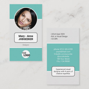 Logo Circle Frame Classic Job Seeker Klasse Aquama Visitenkarte