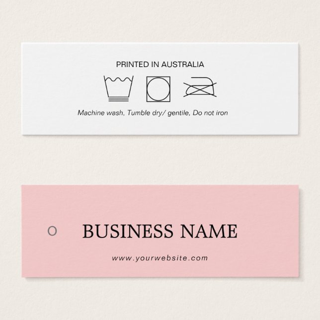 Logo Cloud Care Hang Tag (Vorne & Hinten)