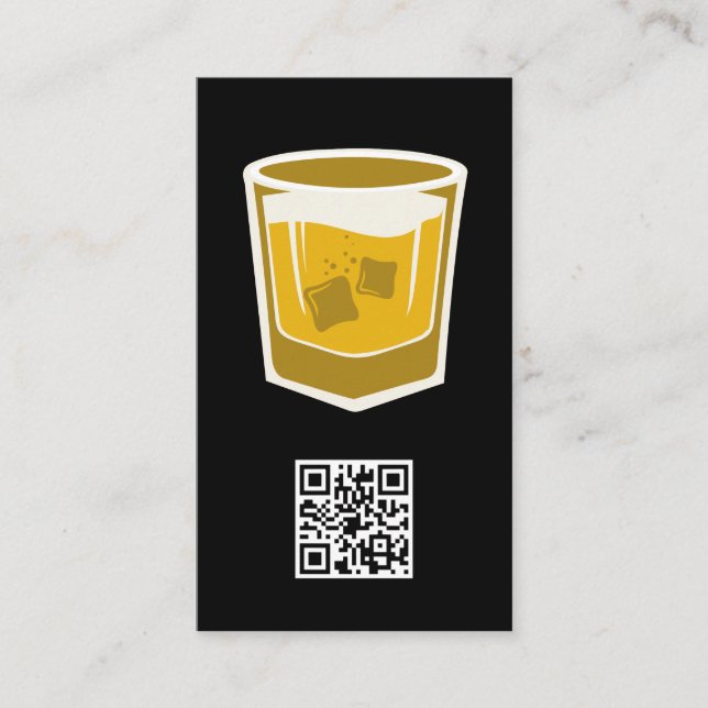 Logo Cocktail Drink / Carte de visite de code barr (Devant)