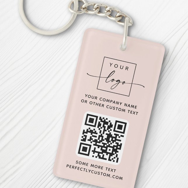 Logo code QR personnalisé texte clair rose (Créateur téléchargé)