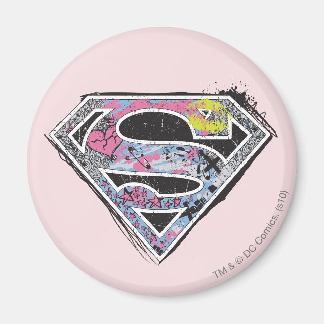 Logo-Collage für Supergirl Magnet (Vorne)