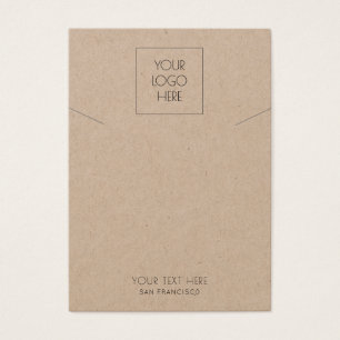 Logo Collier de bijoux simple Kraft Display Card