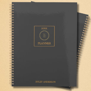 Logo commercial gris et or Monogramme