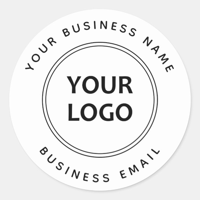 logo commercial personnalisé nom étiquette autocol (Devant)