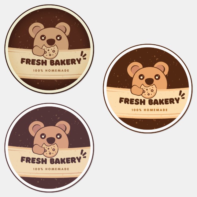 Logo "Cookie Bear Handmade Food Labels" Etiketten (Gruppe)