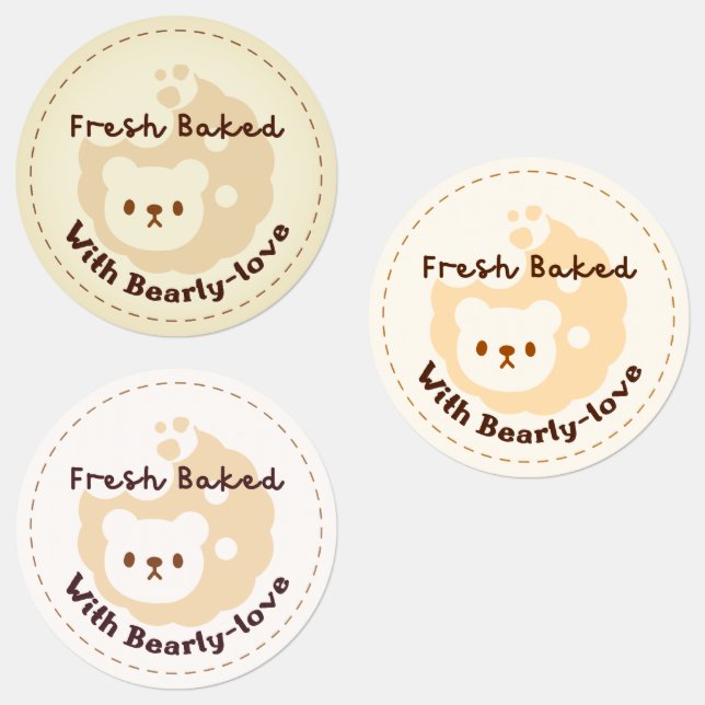 Logo "Cookie Bear Handmade Food Labels" Etiketten (Gruppe)