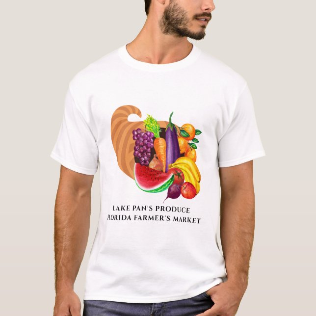 Logo "Cornucopia Farm Fresh Fruits and Vegetables" T-Shirt (Vorderseite)