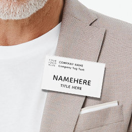 Logo Corporate Modern Simple Basic White Title Namenschild