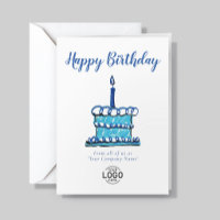 Logo Corporate Simple Blau Buntstift Kuchen Geburt