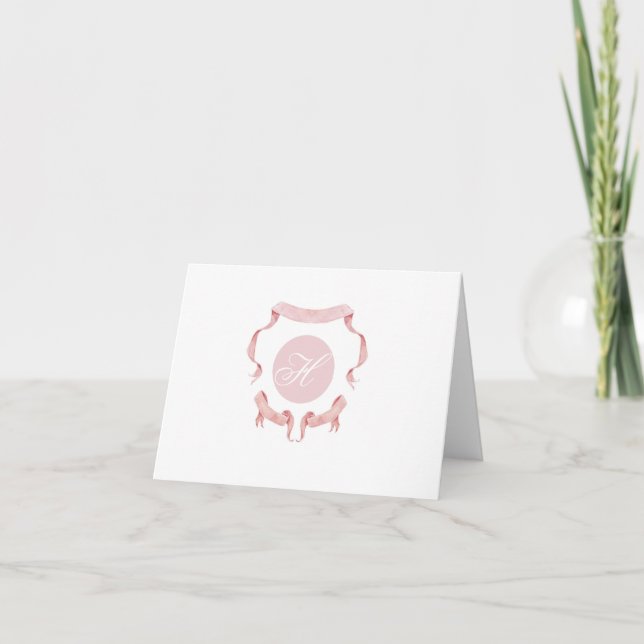 Logo Crête Monogramme Ruban Aquarelle  Merci C (Devant)