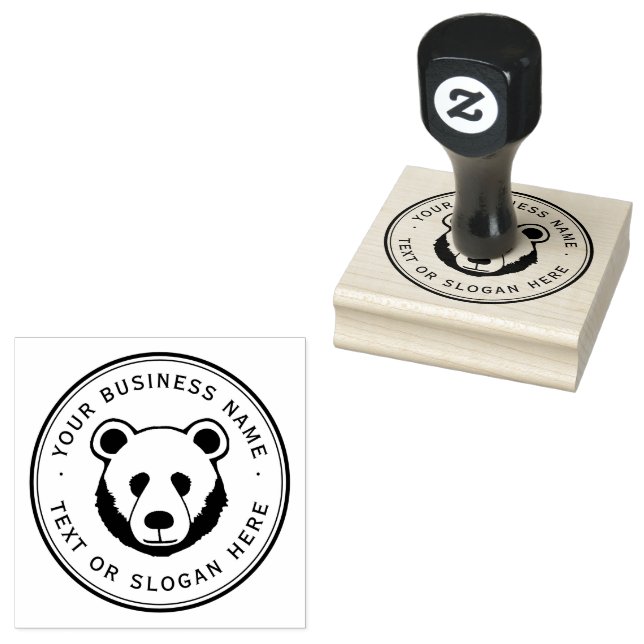 Logo "Custom Business" Groß Gummistempel (Stempel)